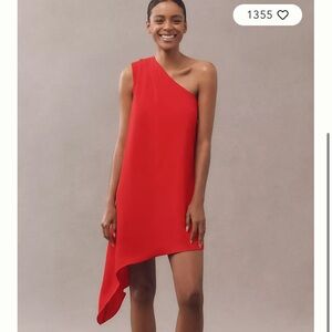 Elegant Red One-Shoulder Dress